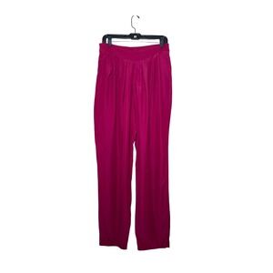 Leger Pants‎ Pull-on Pleated Wide Leg Women 13/14 Magenta Boho Lagenlook Pants